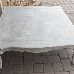 Gray Washed Distressed Coffee Table 