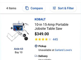 USED 10 INCH Kobalt Saw