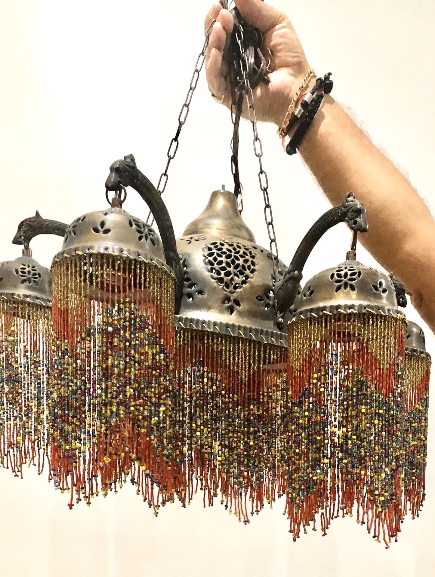 Middle eastern beaded lamps-never used!