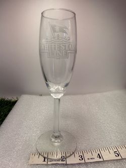White Star Line Etched Champagne Flute set of 12