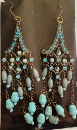 Boho  Vintage Chandelier Dangle Earrings Bohemian Southwestern