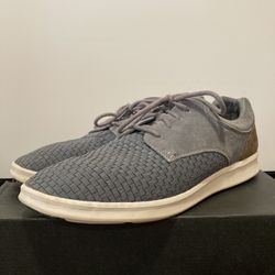 SIZE 14 - UGG Hepner Grey Suede Leather Woven Trainer