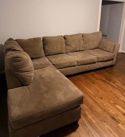 Brown sectional