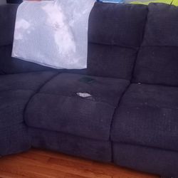 Grey Sectional  Recliner