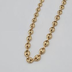 14k Yellow Gold Puffed Gucci Link Chain 