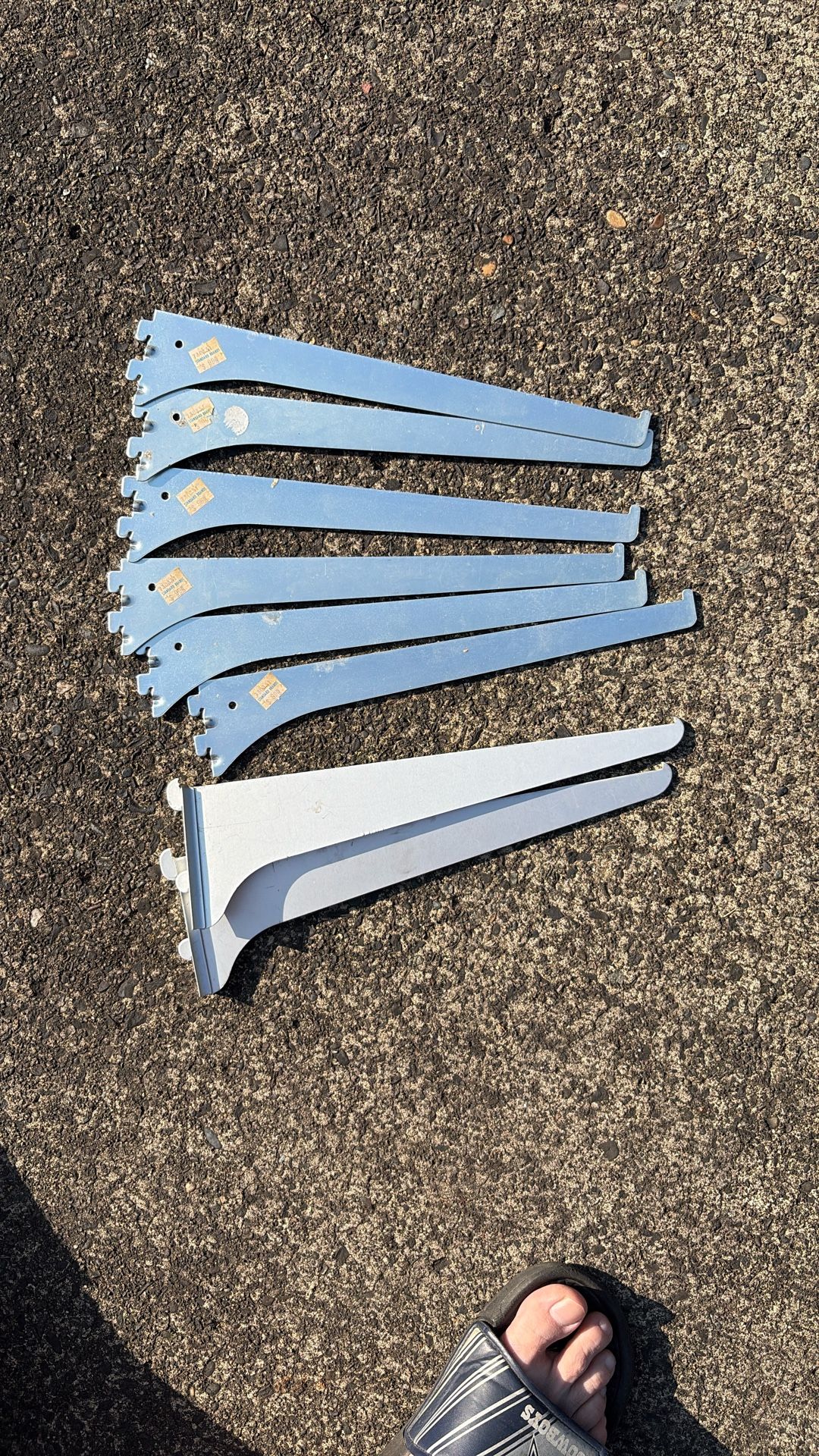 8 Miscellaneous 12” Metal Shelving Brackets