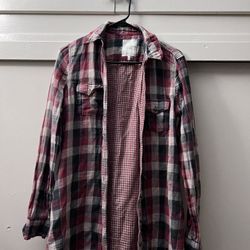 Hollister Plaid Shirt Blouse 