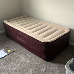 Bestway Twin Air Mattress (20 in. Height) with Carry Bag and Built-in Pump