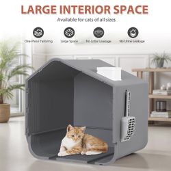 New Extra Large Enclosed Cat Litter Box