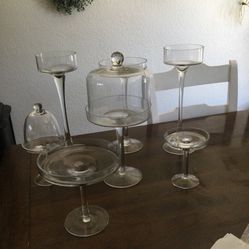 Glass Stands - Great For Wedding Flowers, Candy/Dessert Bars, Candles. - $45.00 Obo