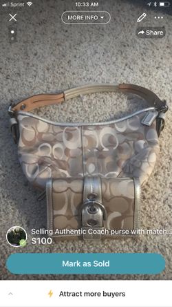 Selling Authentic Coach monogram purse with matching wallet