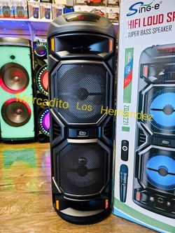 Dual 8" Karaoke Bluetooth Speaker ❗️ SPECIAL PRICE - USB / SD CARD - RECHARGEABLE 🔋