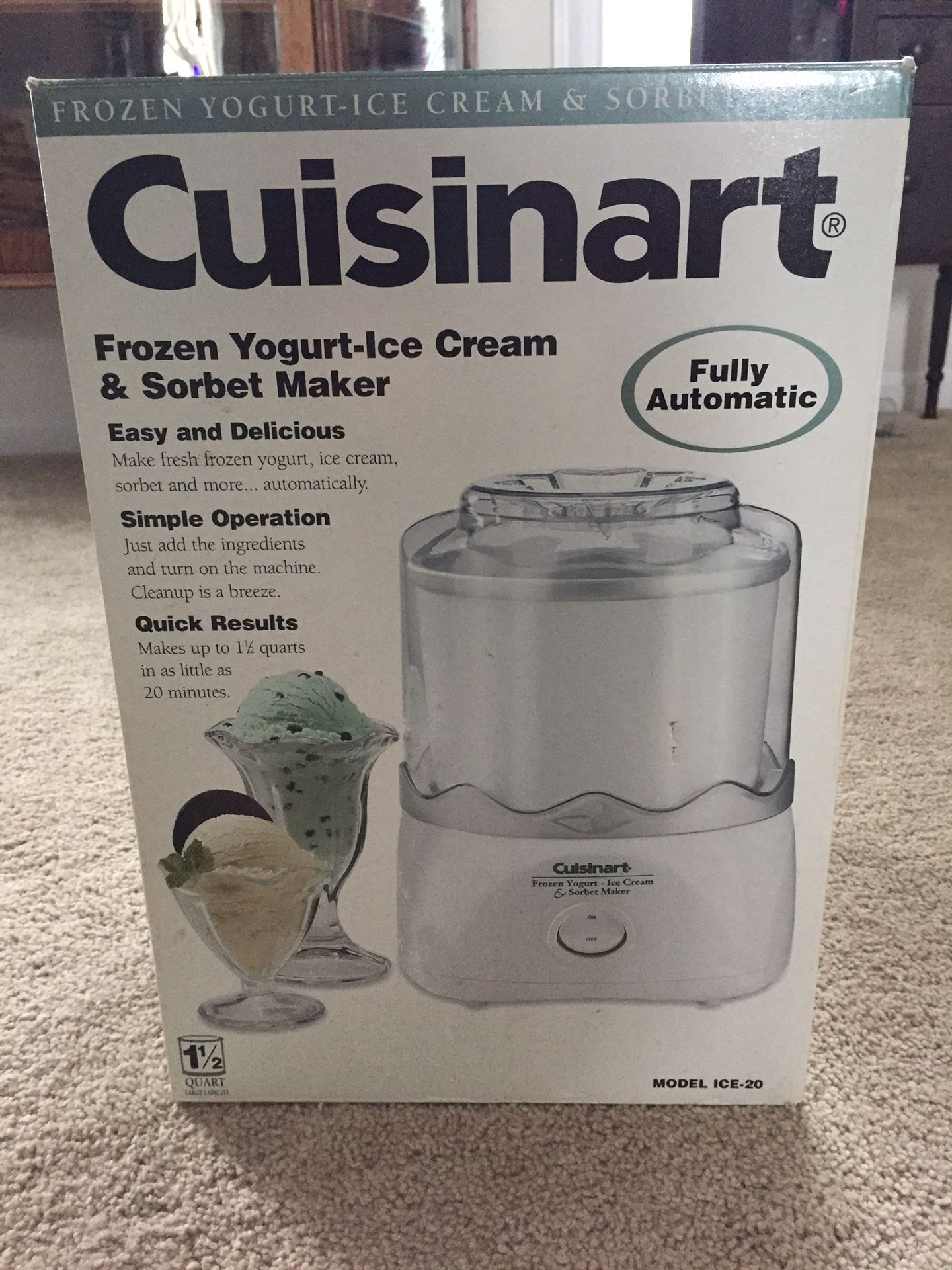 Cuisinart Frozen yogurt/ice-cream/sorbet maker