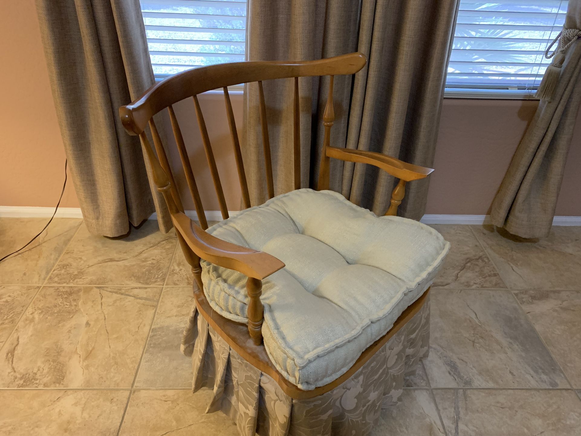 Wooden Swivel Rocking Chair