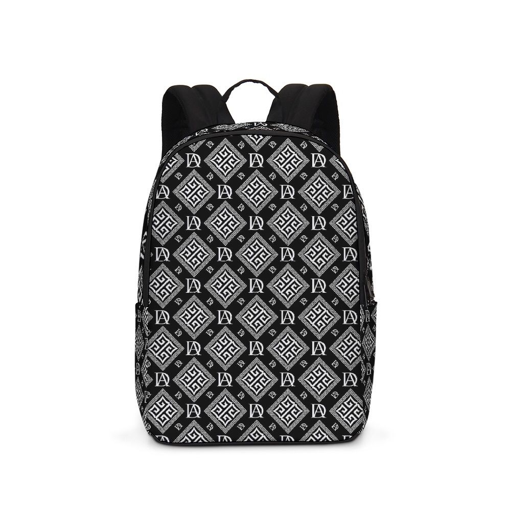 DeMarcus Alexan Black White Monogram Large Backpack