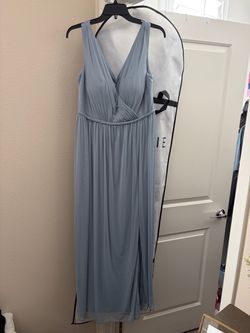 Azazie Dress Dusty Blue- Brand New