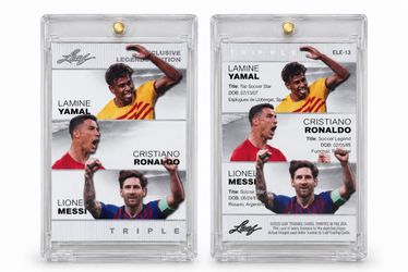 2025 Leaf Triple Lamine Yamal Cristiano Ronaldo Messi ELE-13 Exclusive Legends
