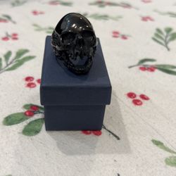 Black stainless steel skull Ring 