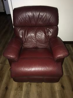 Burgundy Leather Recliner Chair Lazboy