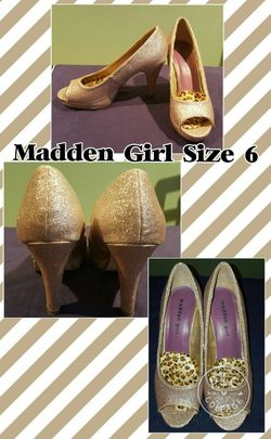 Madden Girl peep toe glitter heels