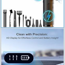 LIHAN Compressed Air Duster,Dust Cleaner for Car,Computer,Keyboard,Camera,Desk,Laptop,Mini Electric Blower for Yoga Ball,Balloon,Air Bed.