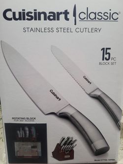 Cuisinart 15pc Stainless Knife Set NEW