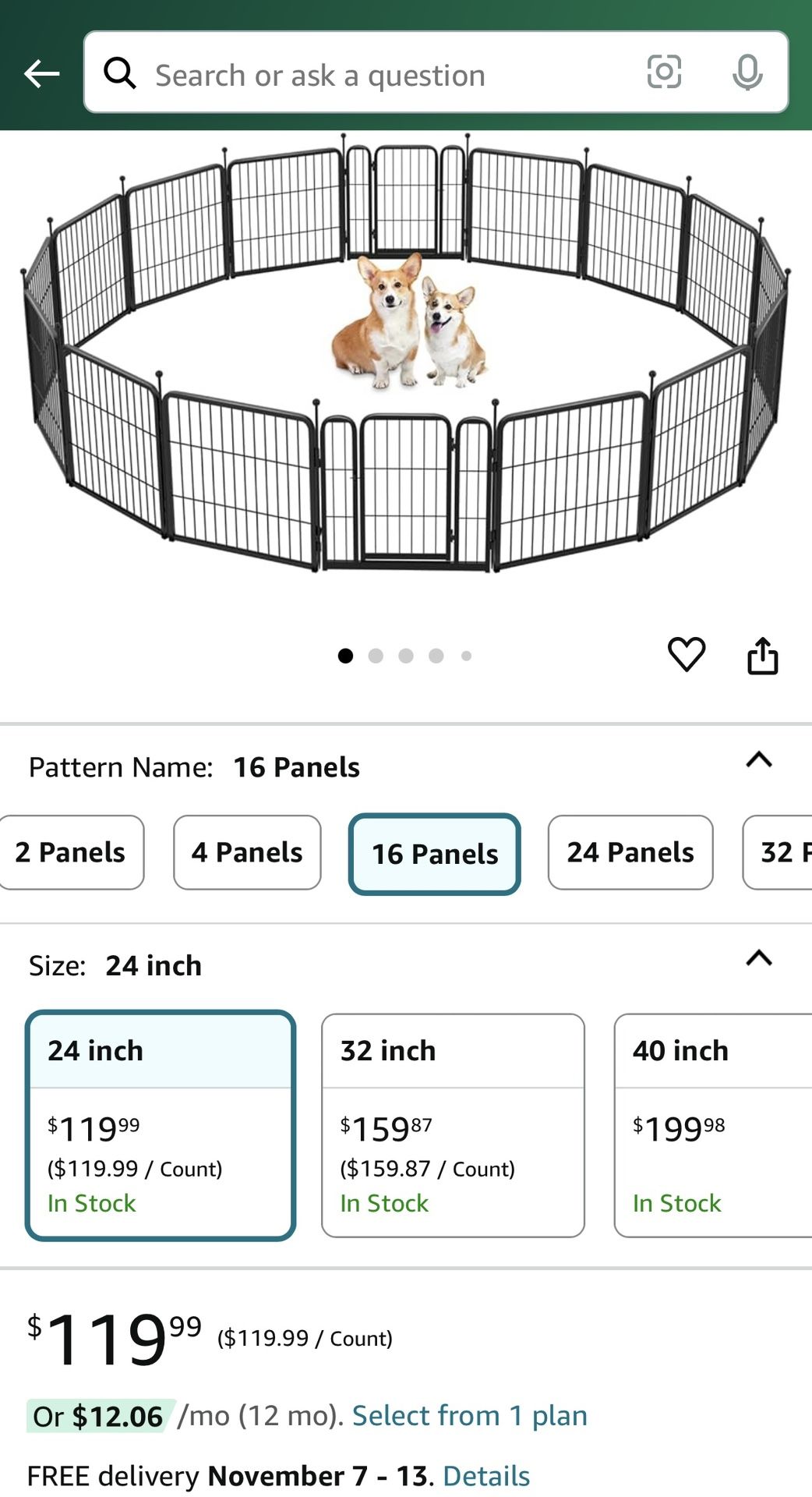 FXW Pet Playpen 16 Panels