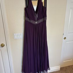 Purple Beaded/sequin Dress For Prom 