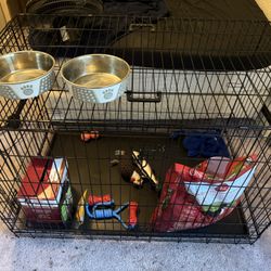 Extra Large Dog Crate With Toys, Food And Accessories 