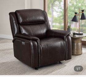 Barcalounger Bryson Leather Power Rocker Recliner with Power Adjustable Headrest