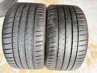 Two Tires 295/30/21 Michelin Pilot Sport 4S with 96-100% left Tesla Model S rear BEST DEAL