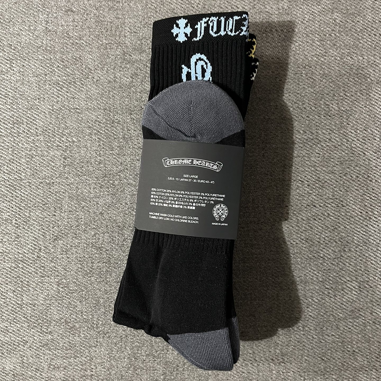 Chrome Hearts 3-Pack CH Socks Multicolor/Black for Sale in 