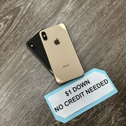Apple IPhone Xs/ IPhone X -  PAYMENTS AVAILABLE LOW AS $1 DOWN  - NO CREDIT NEEDED