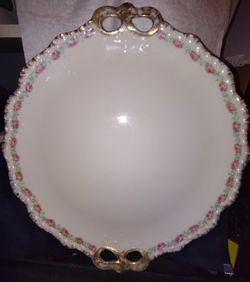 Antique Limoges 11" Round Serving Plate
