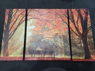 3 Panel Autumn Canvas Art
