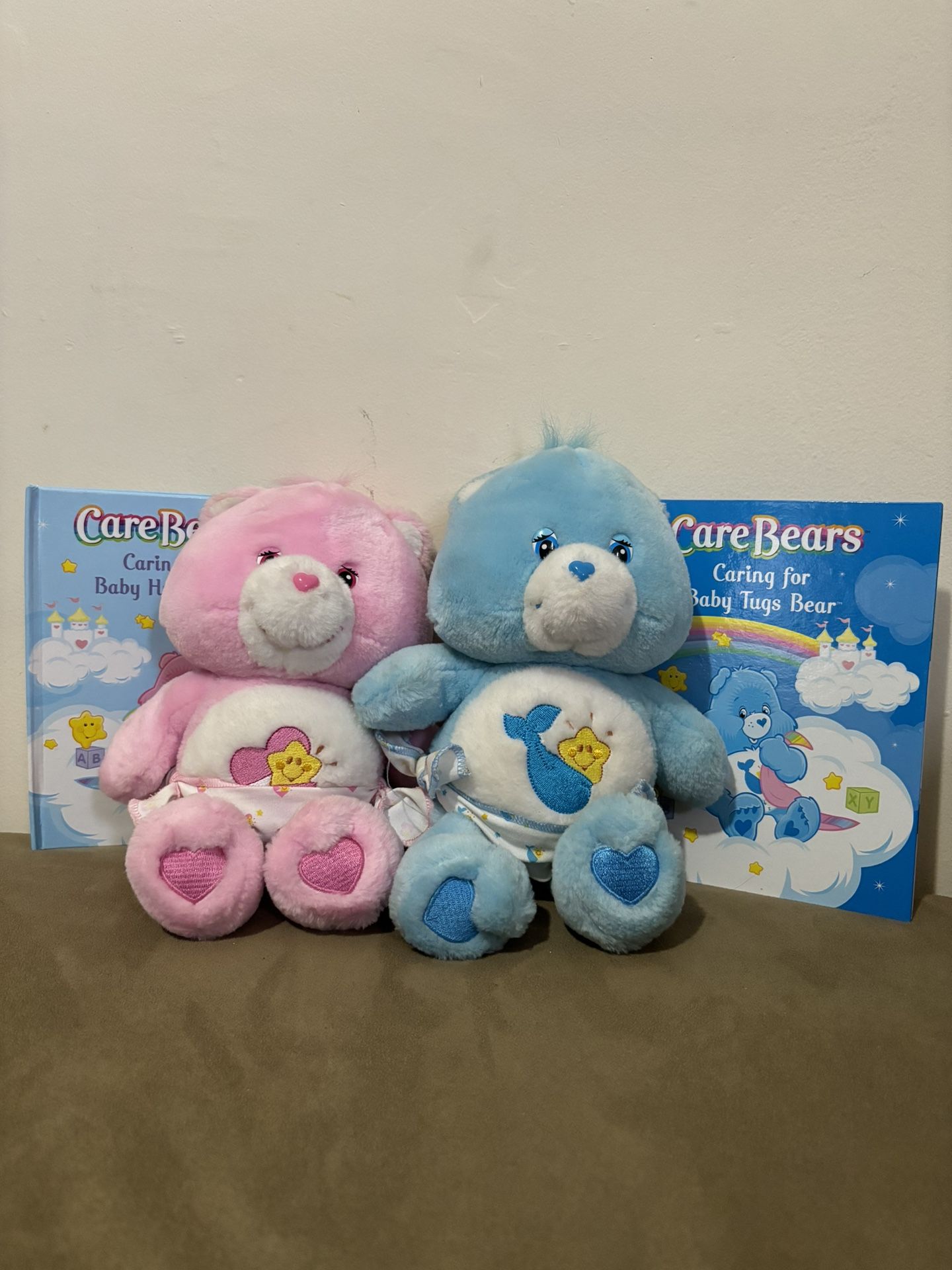 BABY HUGS & TINY HUGS CARE BEAR WITH BOOKS