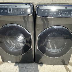 Samsung Flex Front Load Washer And Dryer Electric Dryer Set With Steam 