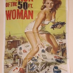 50 Ft Woman Banner 23 inches x 33 inches New 