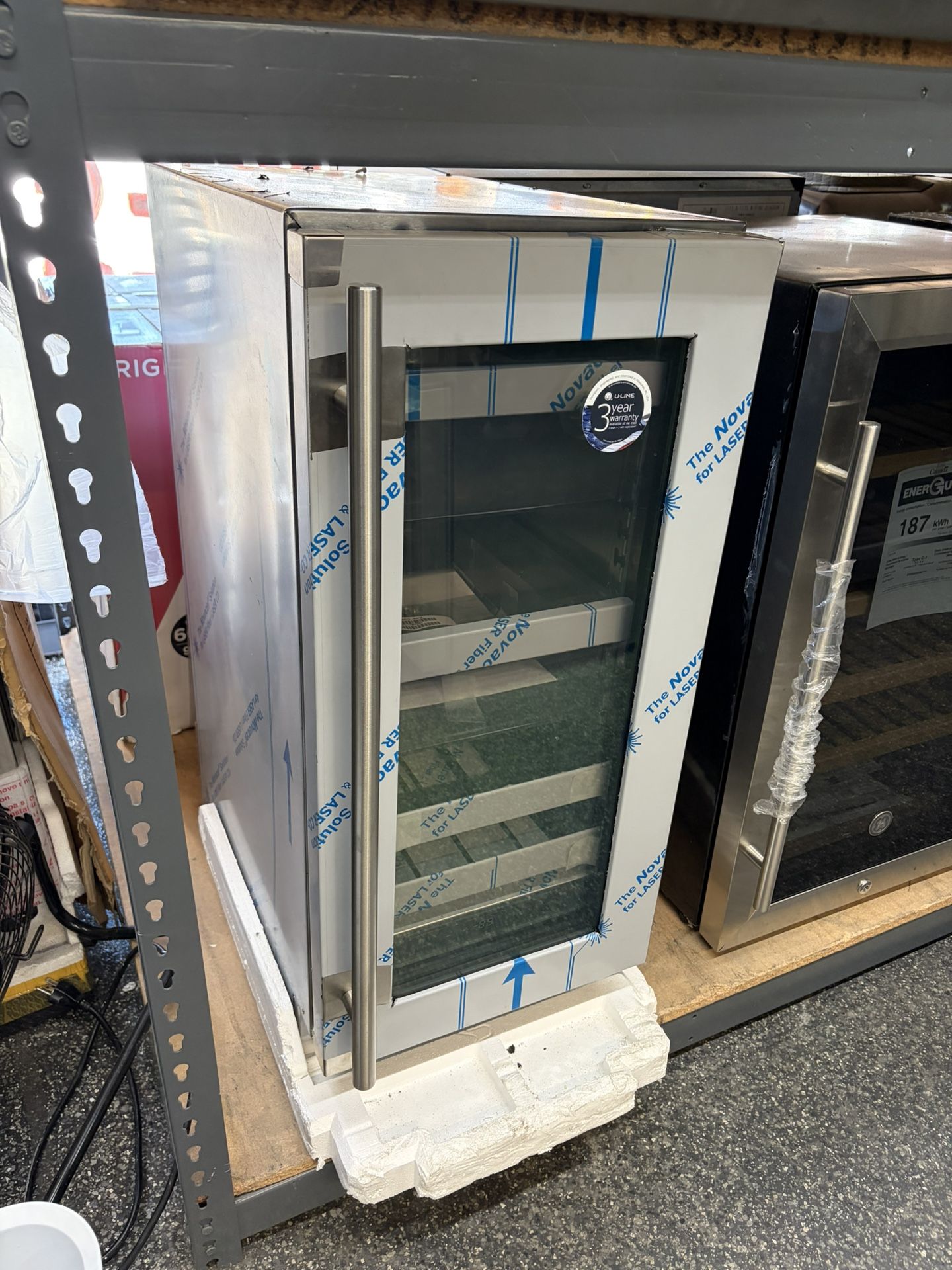 U Line Stainless Steel 15” Wide Beverage Center Fridge New