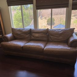 American Made Leather Couch & Chair - Klaussner