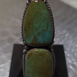 * Eugene Belone* Statement Sterling Silver Turquoise Ring