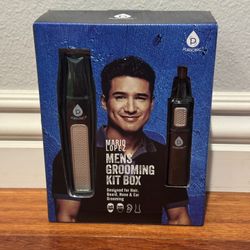 New Mario Lopez  Pursonic Mens Grooming Kit , Designed for Hair, Beard, Nose & Ear Grooming, 10 Piece Grooming Kit