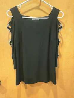 Joseph Ribkoff Cold Shoulder Top with Embellished Cutout Sleeves