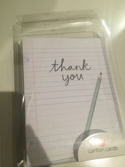 8 Thank You cards/envelopes $2