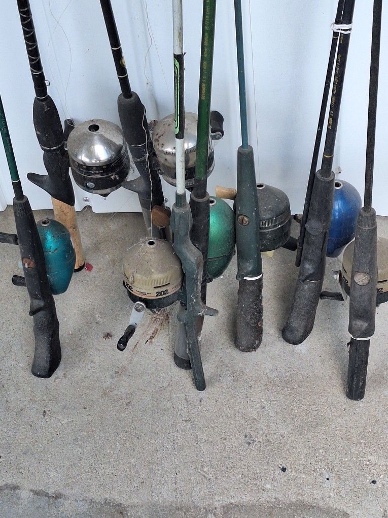 6 Zebco Reels And Poles