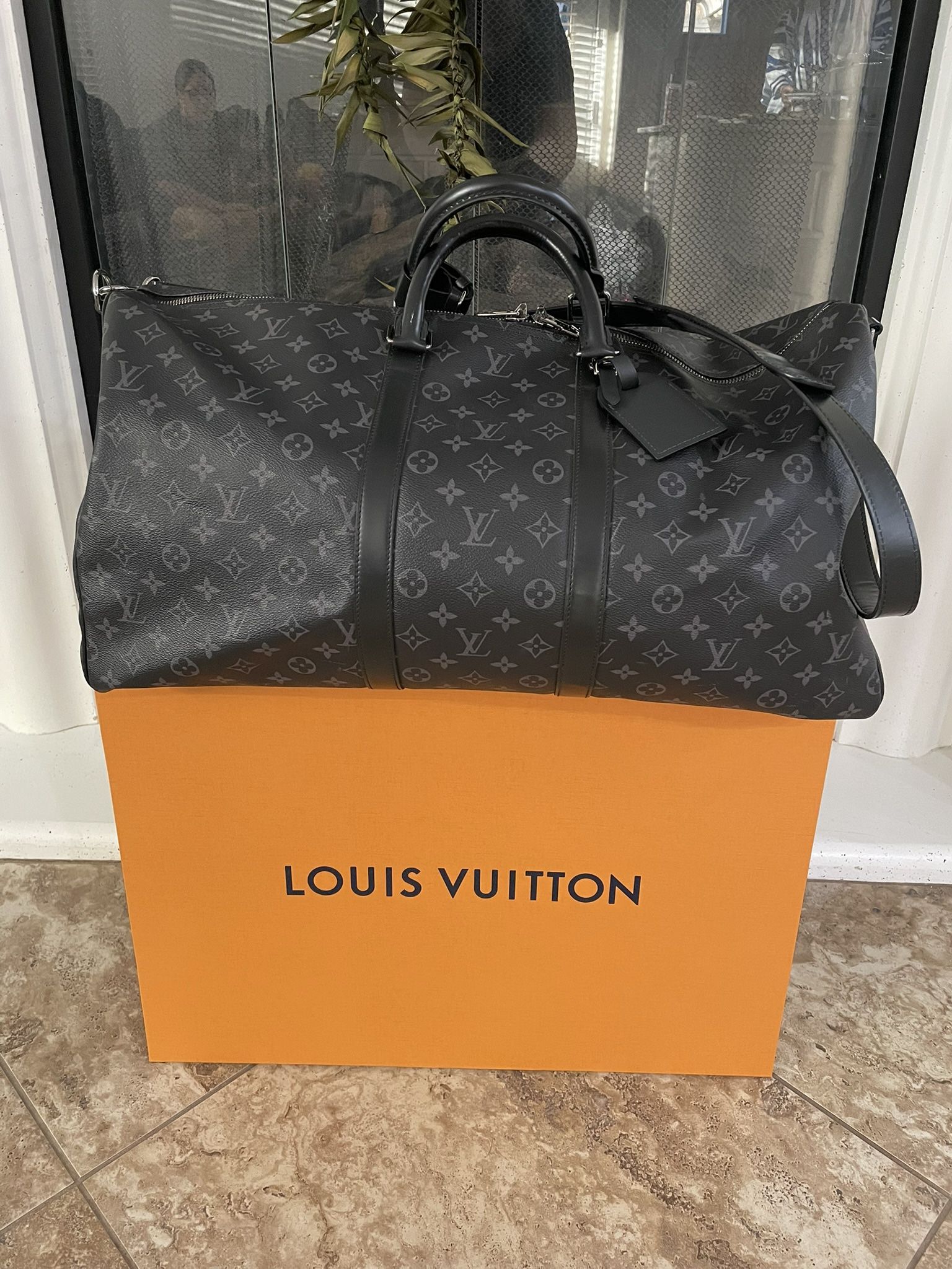 Louis Vuitton Keepall Bandouliere Size 55 Oversized Duffle Bag M40605