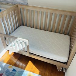 Mid-Century Modern Crib -Solid Wood- Boutique Brand