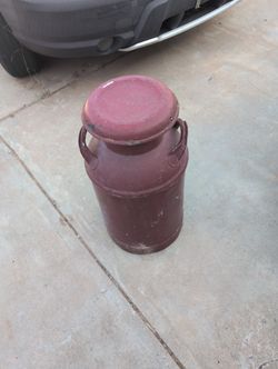 Old Full Size Painted Milk Can