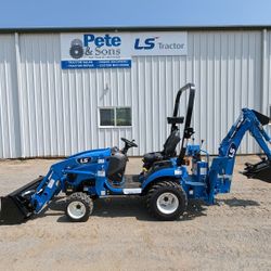 LS Tractor MT125 tractor, loader, and backhoe