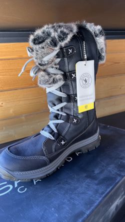 New Santana Canada Mugatti Black Leather Boots Women’s Size 9 Made in Italy